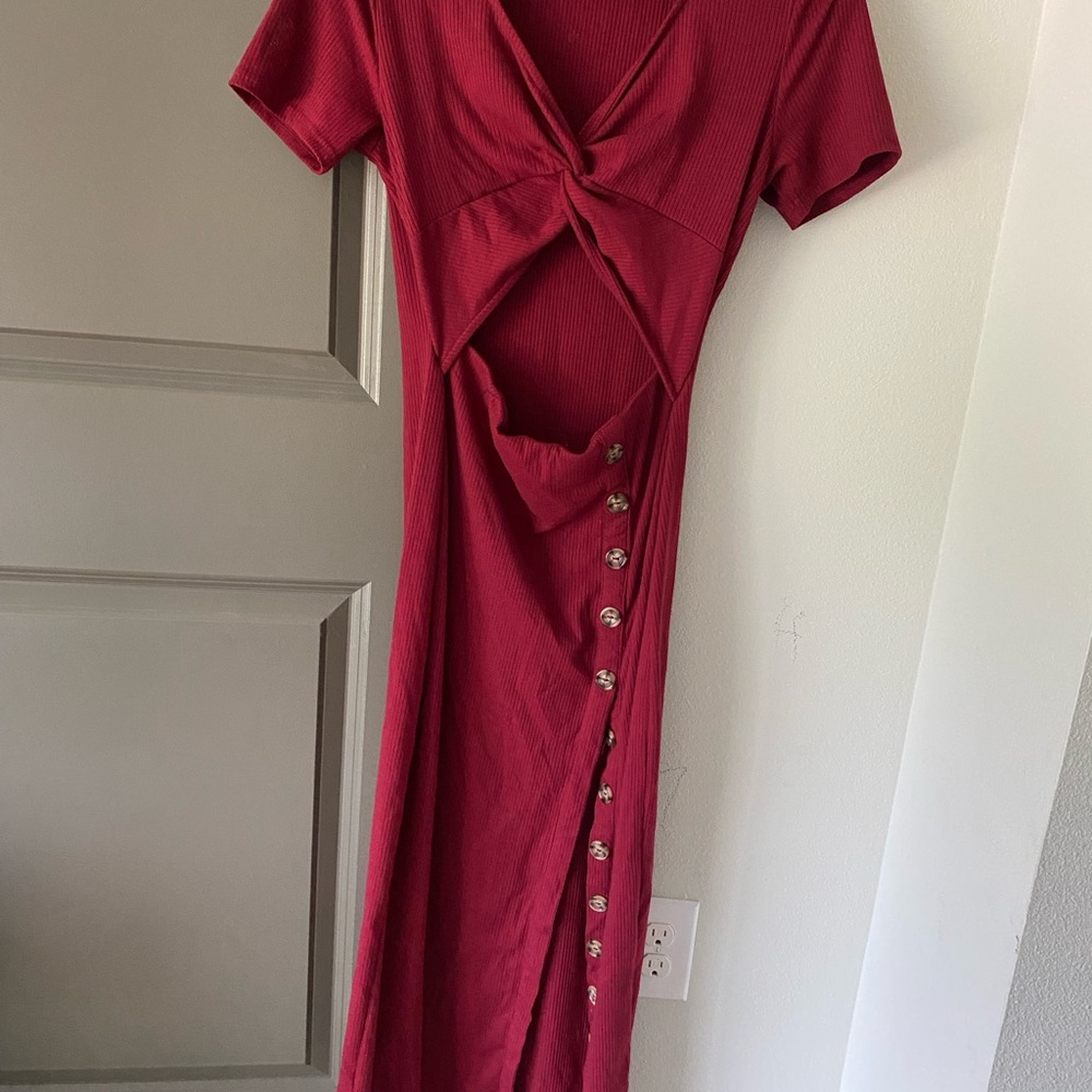 Red wine dress - M